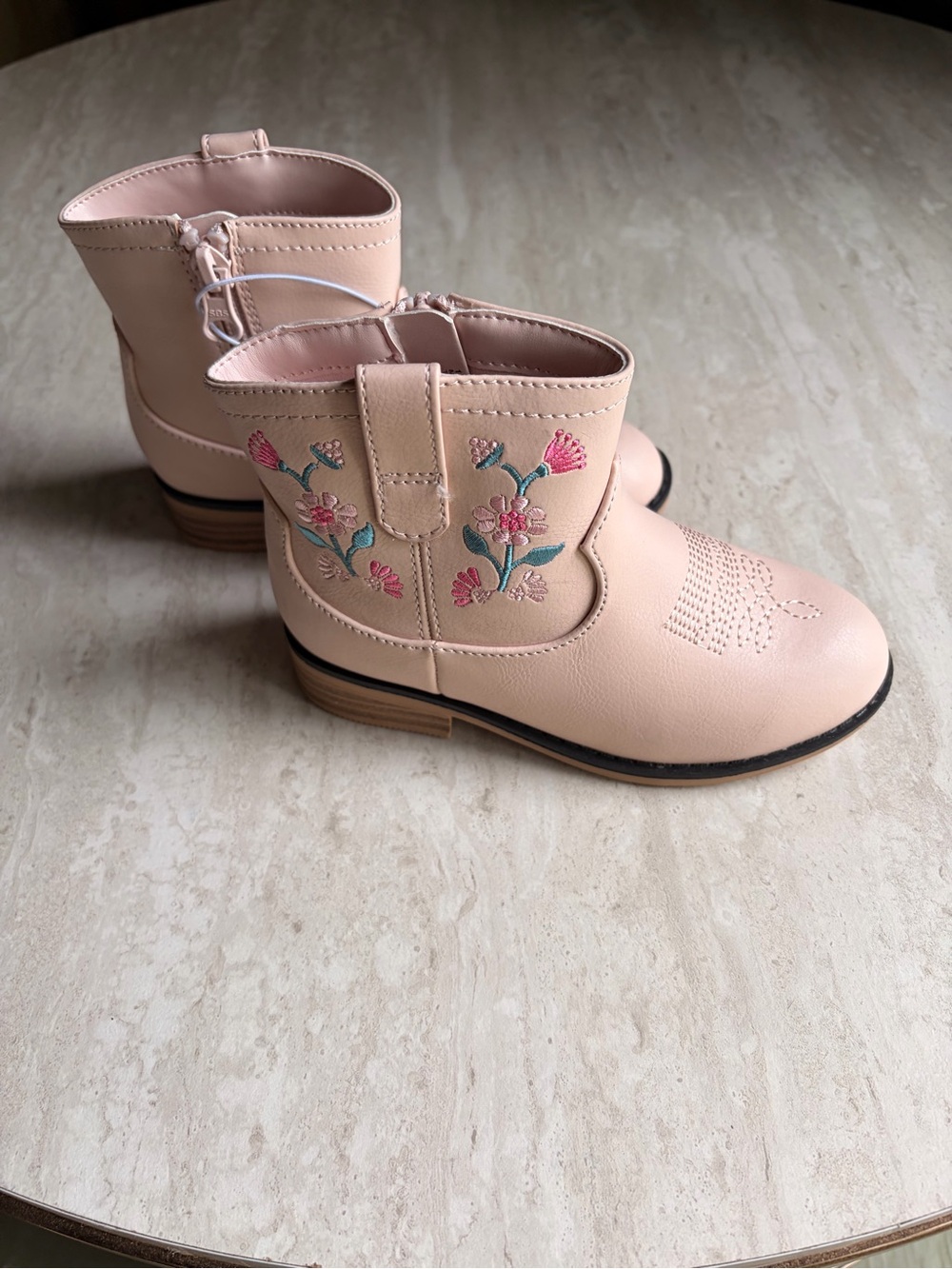 Cat‎ & Jack Pink Floral Embroidered Kids Western Boots